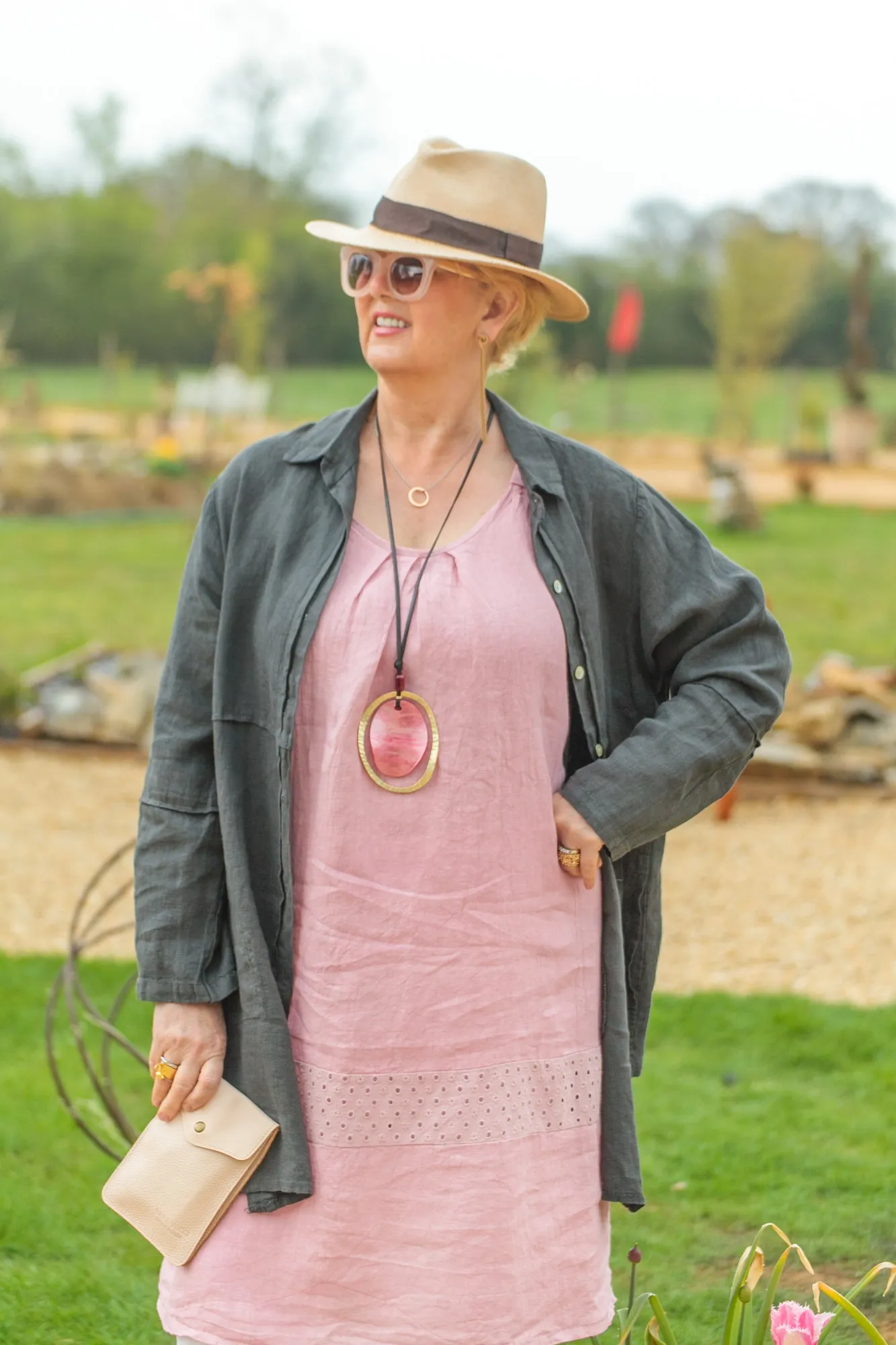 ORTENZA - 8135/p ITALIAN LINEN TUNIC/SHORT JACKET *PREMIUM*