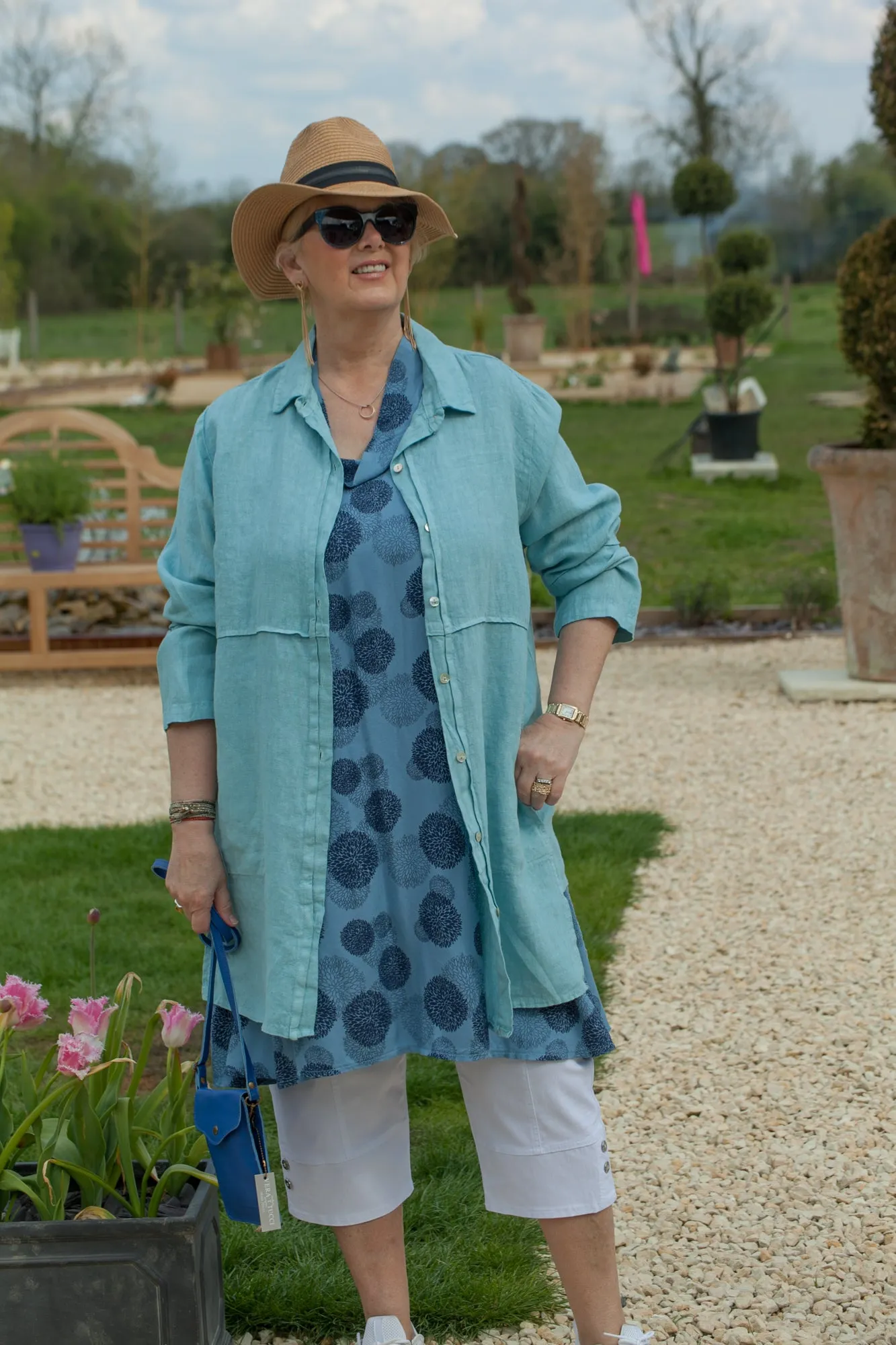 ORTENZA - 8135/p ITALIAN LINEN TUNIC/SHORT JACKET *PREMIUM*