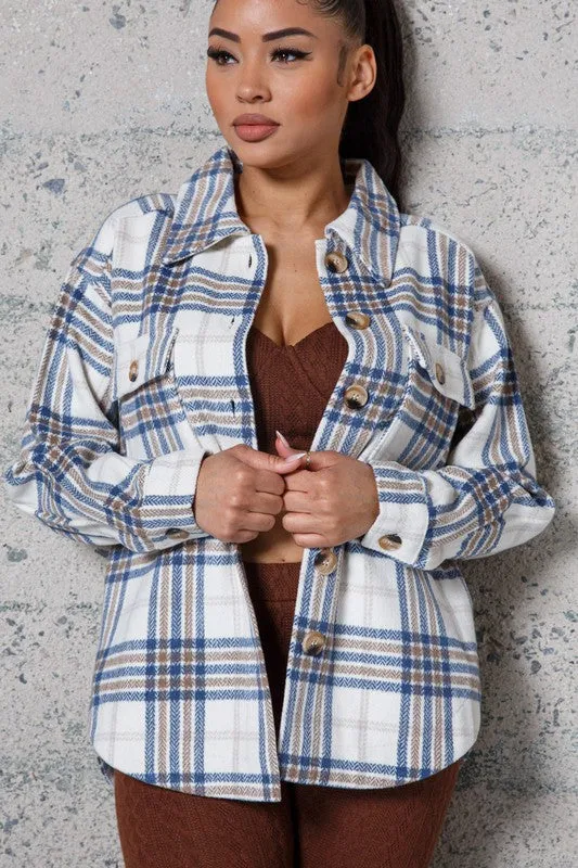 Oversize Multi Color Plaid Shacket