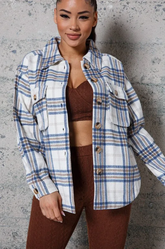 Oversize Multi Color Plaid Shacket