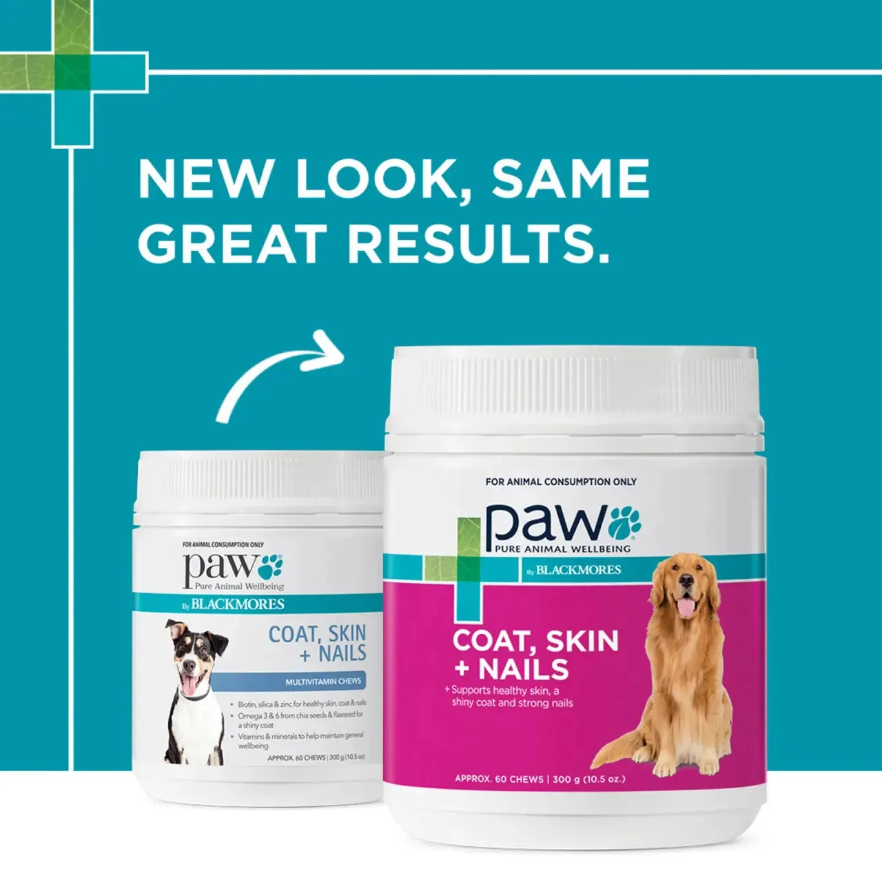 PAW - Coat, Skin and Nails Chew for Dogs 300g - 60 chews