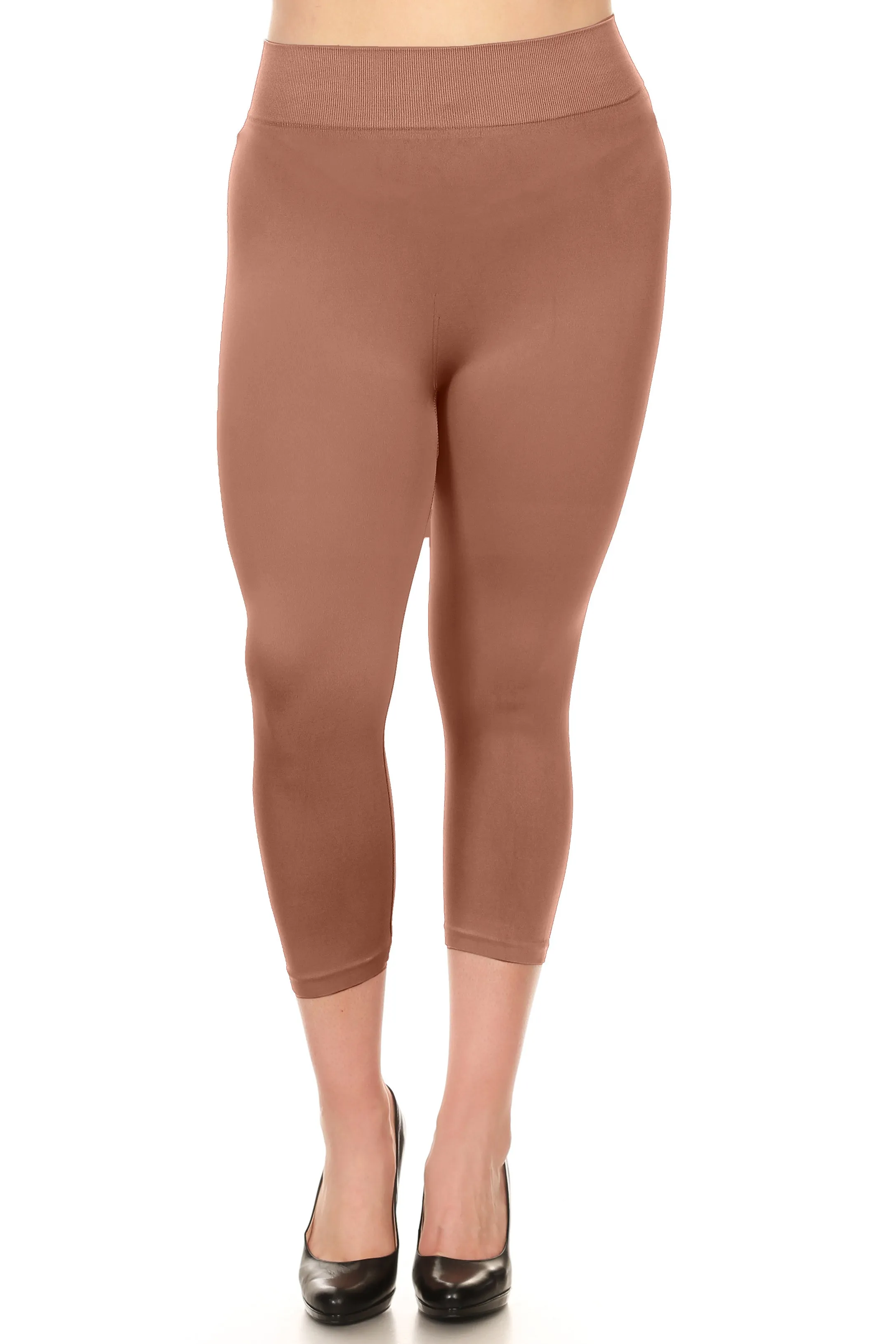 Plus Size Wendy Seamless Capri Leggings