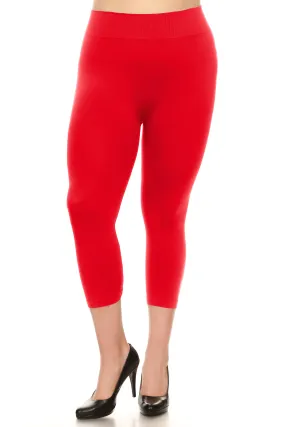 Plus Size Wendy Seamless Capri Leggings
