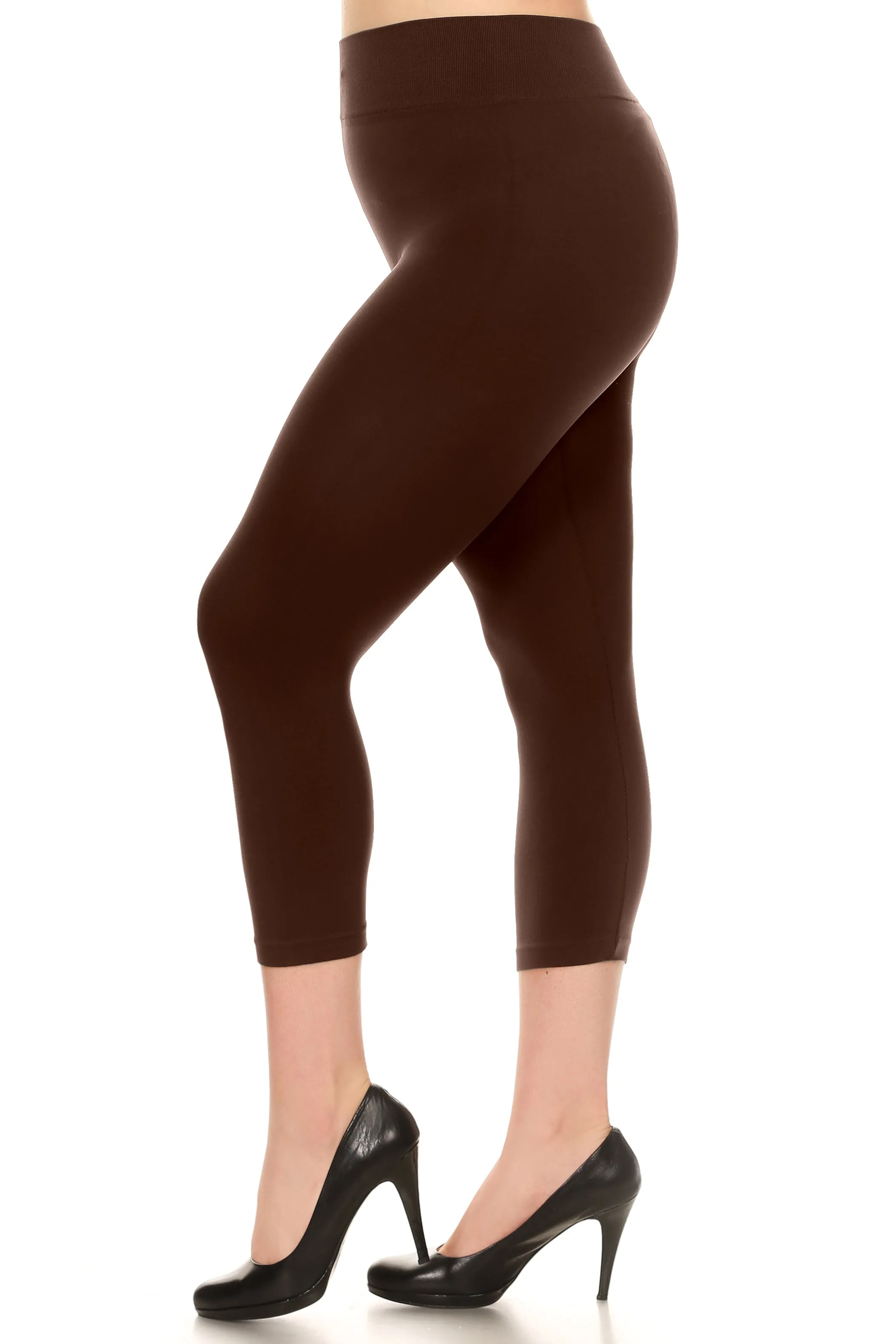 Plus Size Wendy Seamless Capri Leggings