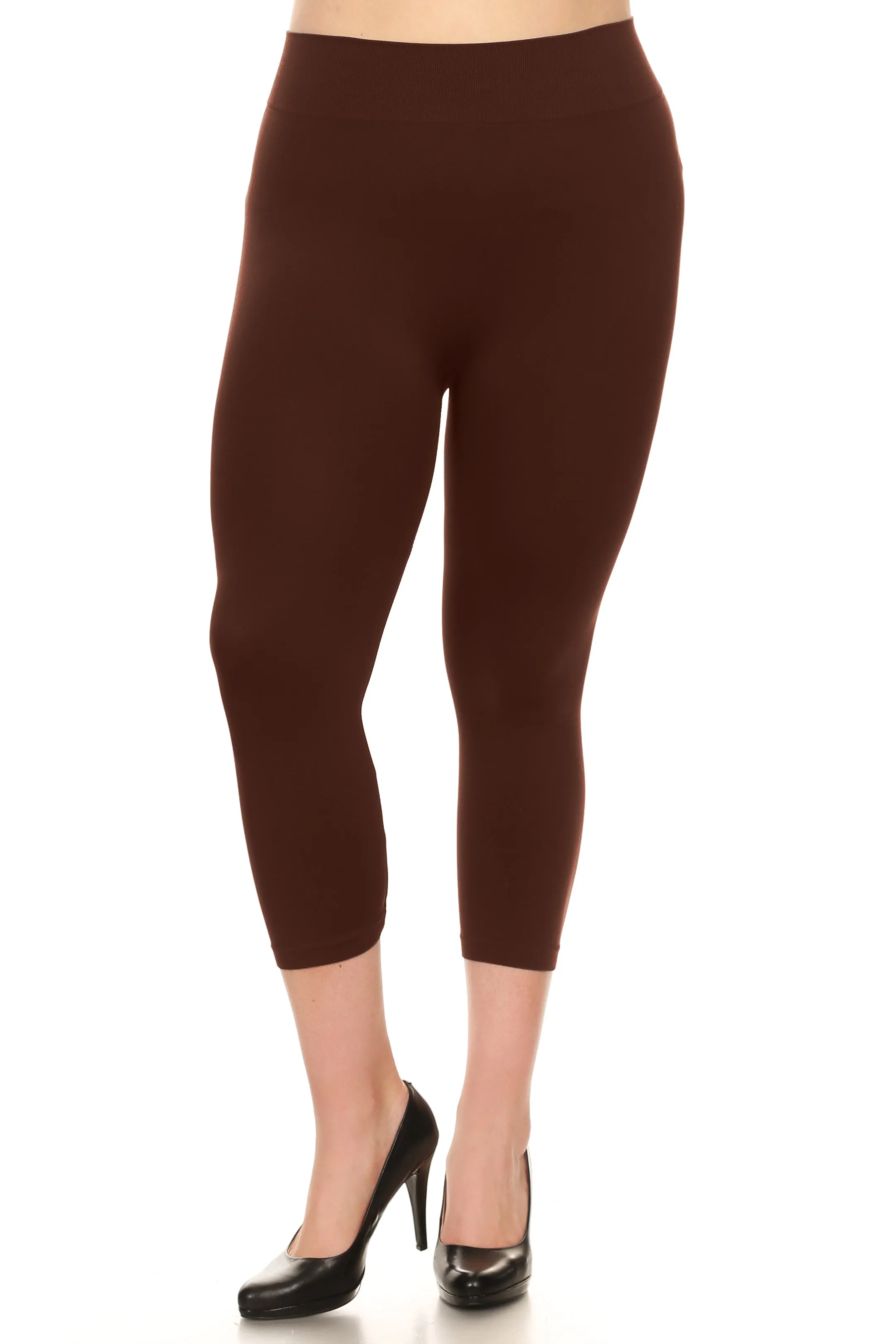 Plus Size Wendy Seamless Capri Leggings