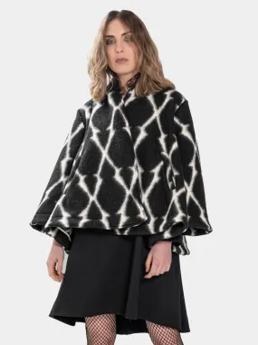 Printed Flared Crop Coat