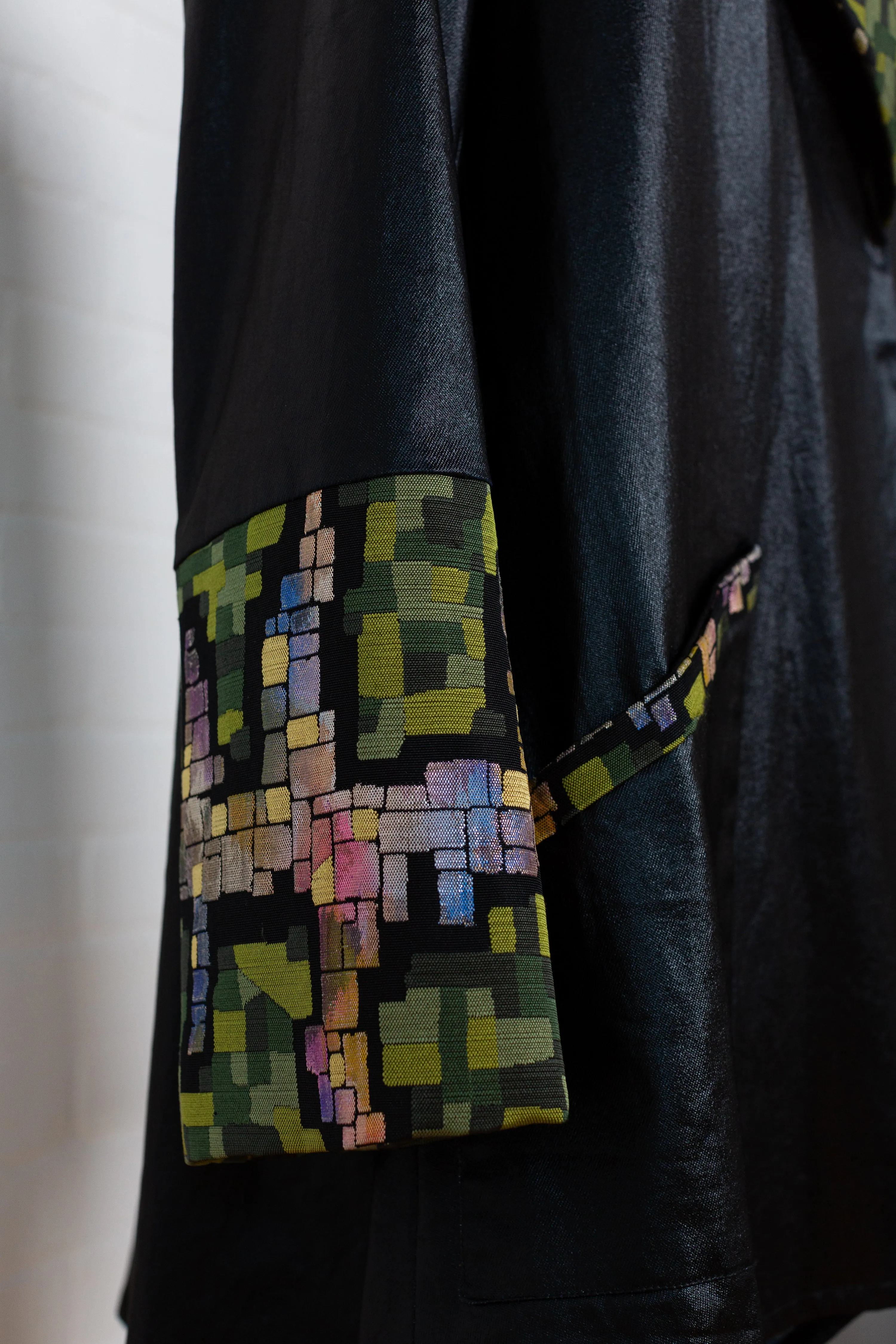 "City Slicker" Reimagined Vintage Kimono - Kimono Zulu Artist Collaboration with Judy Masliyah