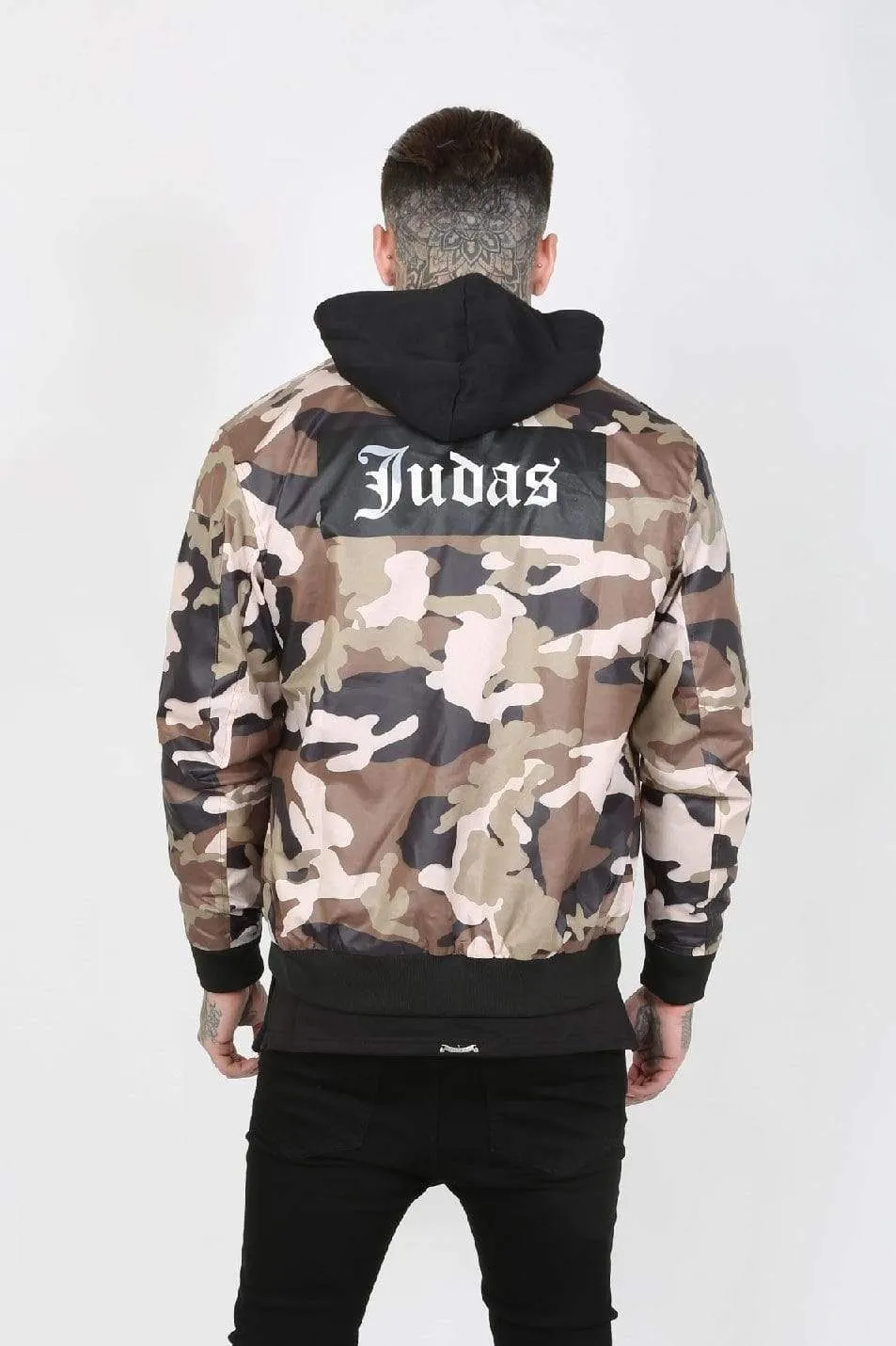 Raid Cam Nylon Men's Bomber Jacket - Camouflage