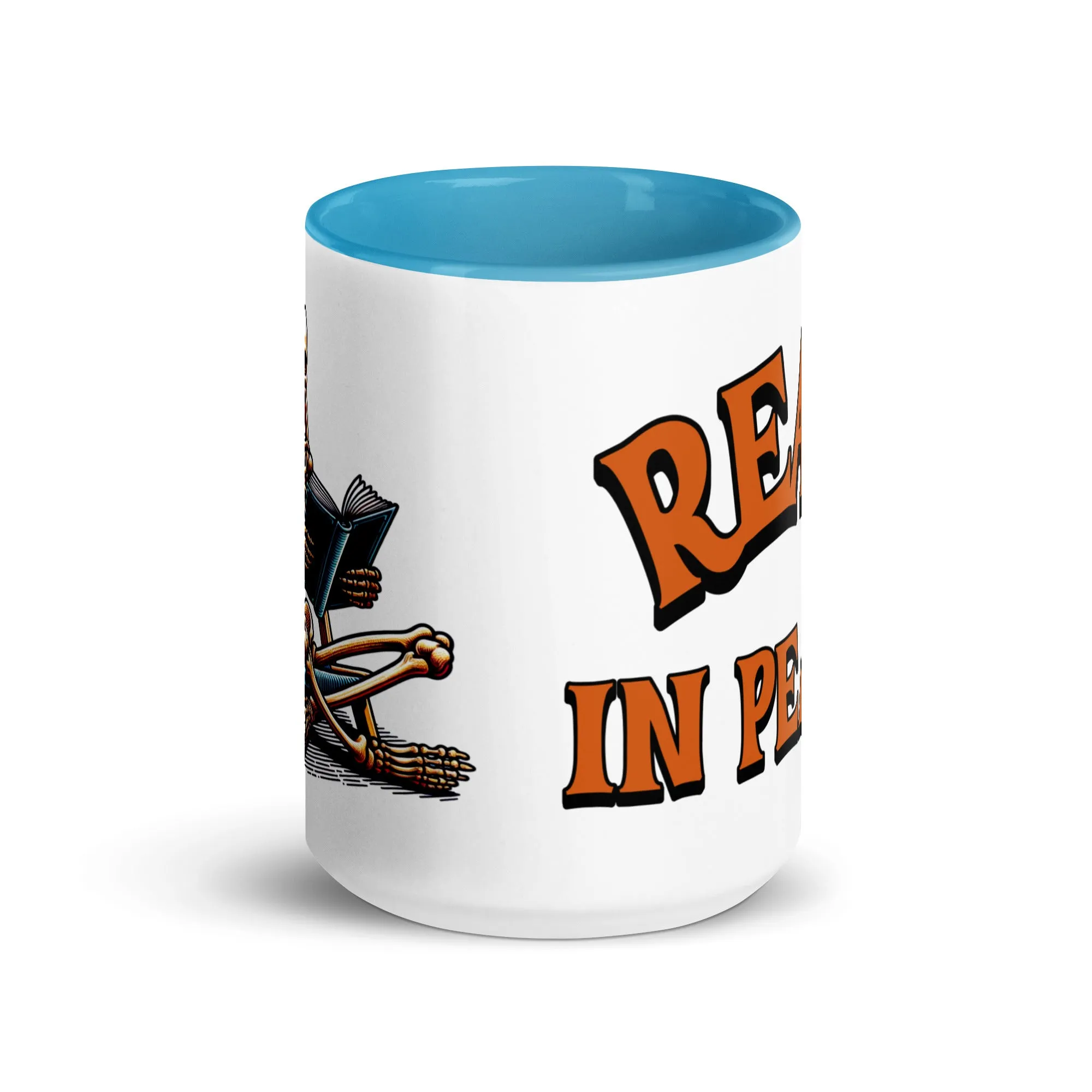 Read in Peace Mug with Colour Inside