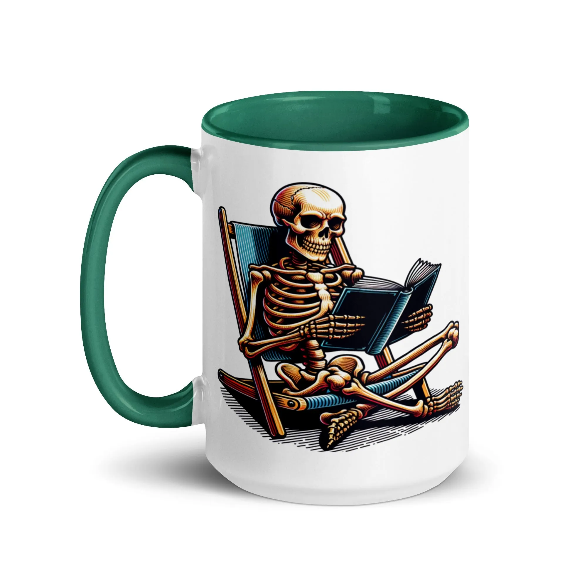 Read in Peace Mug with Colour Inside