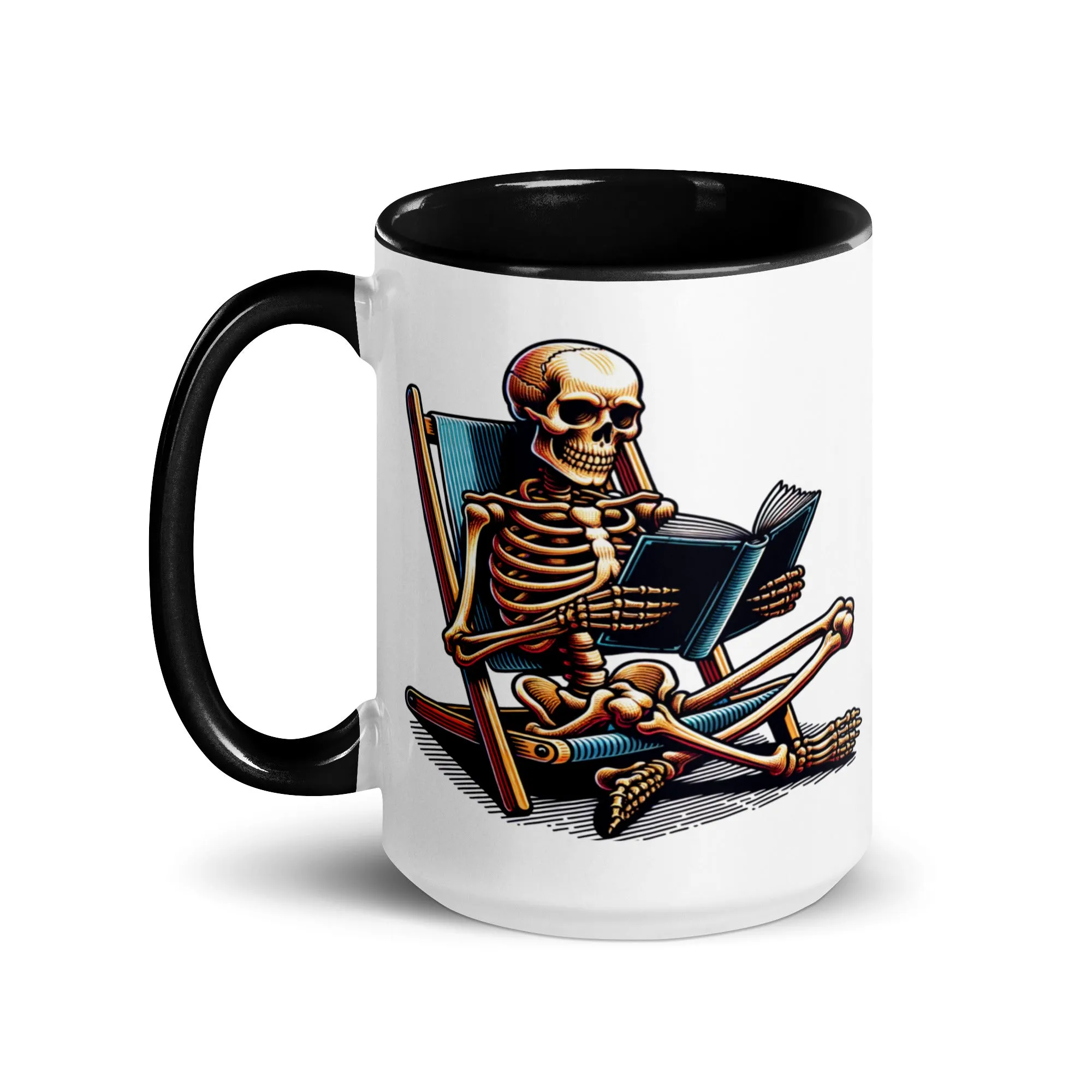 Read in Peace Mug with Colour Inside