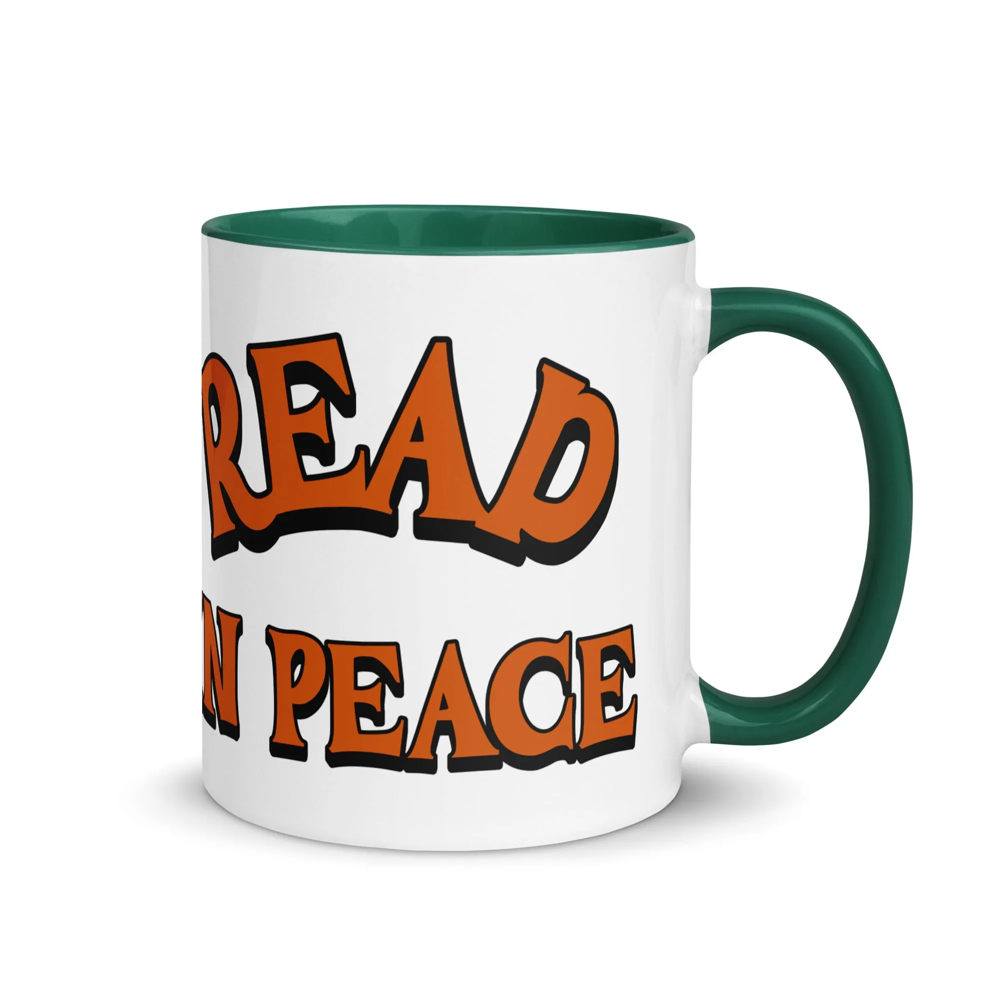 Read in Peace Mug with Colour Inside