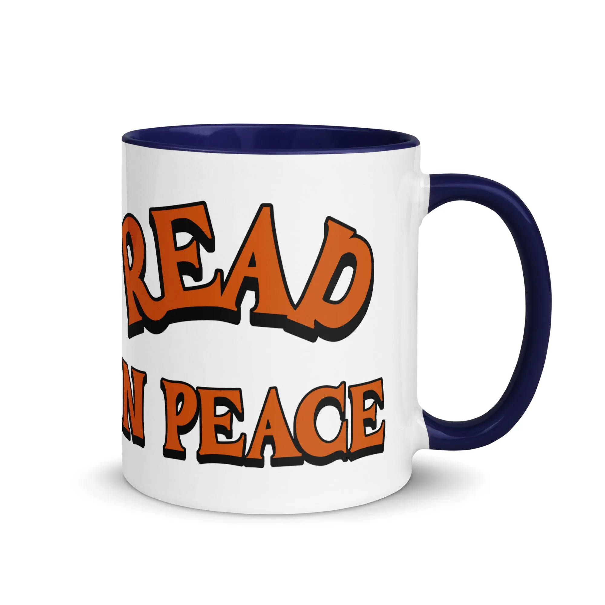 Read in Peace Mug with Colour Inside