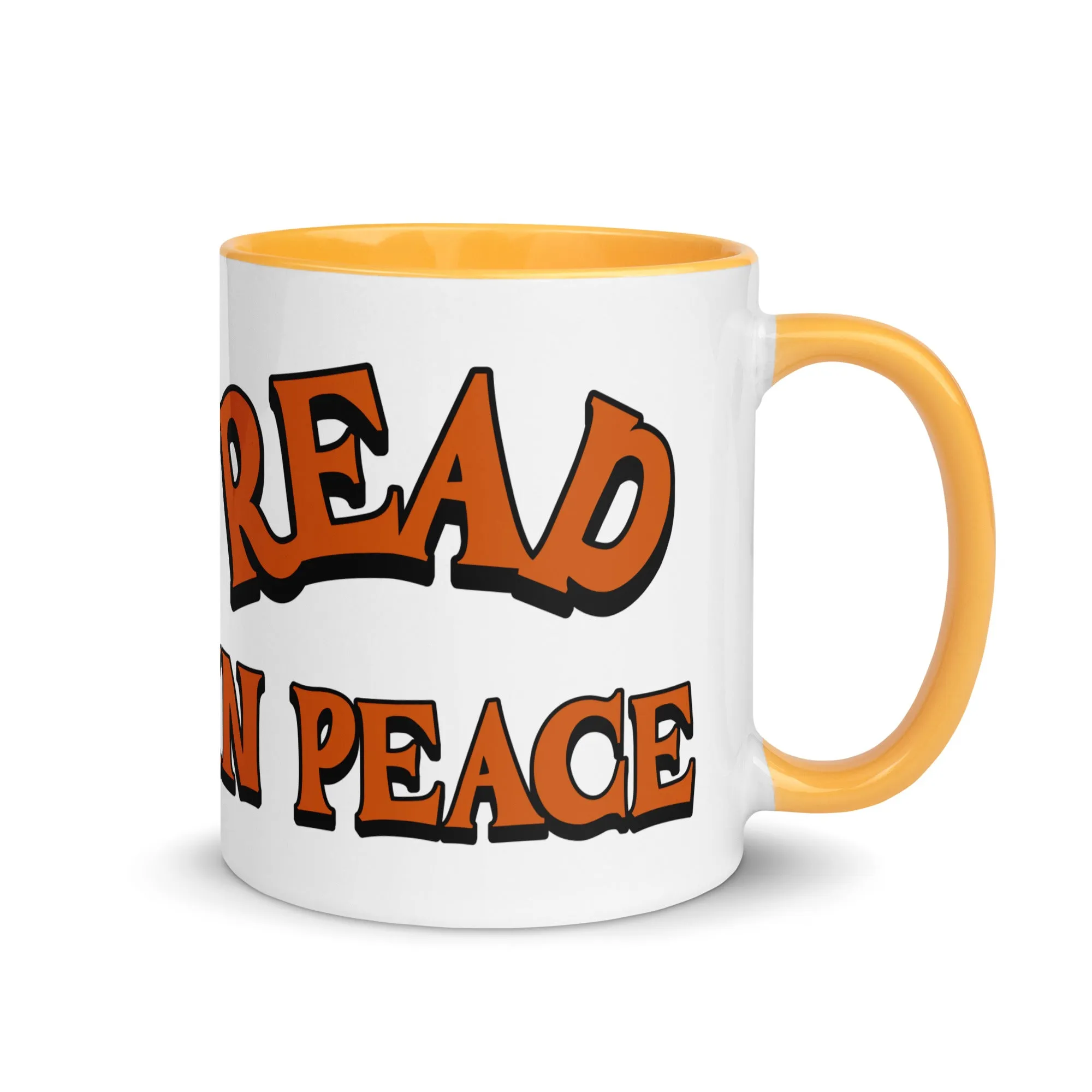 Read in Peace Mug with Colour Inside