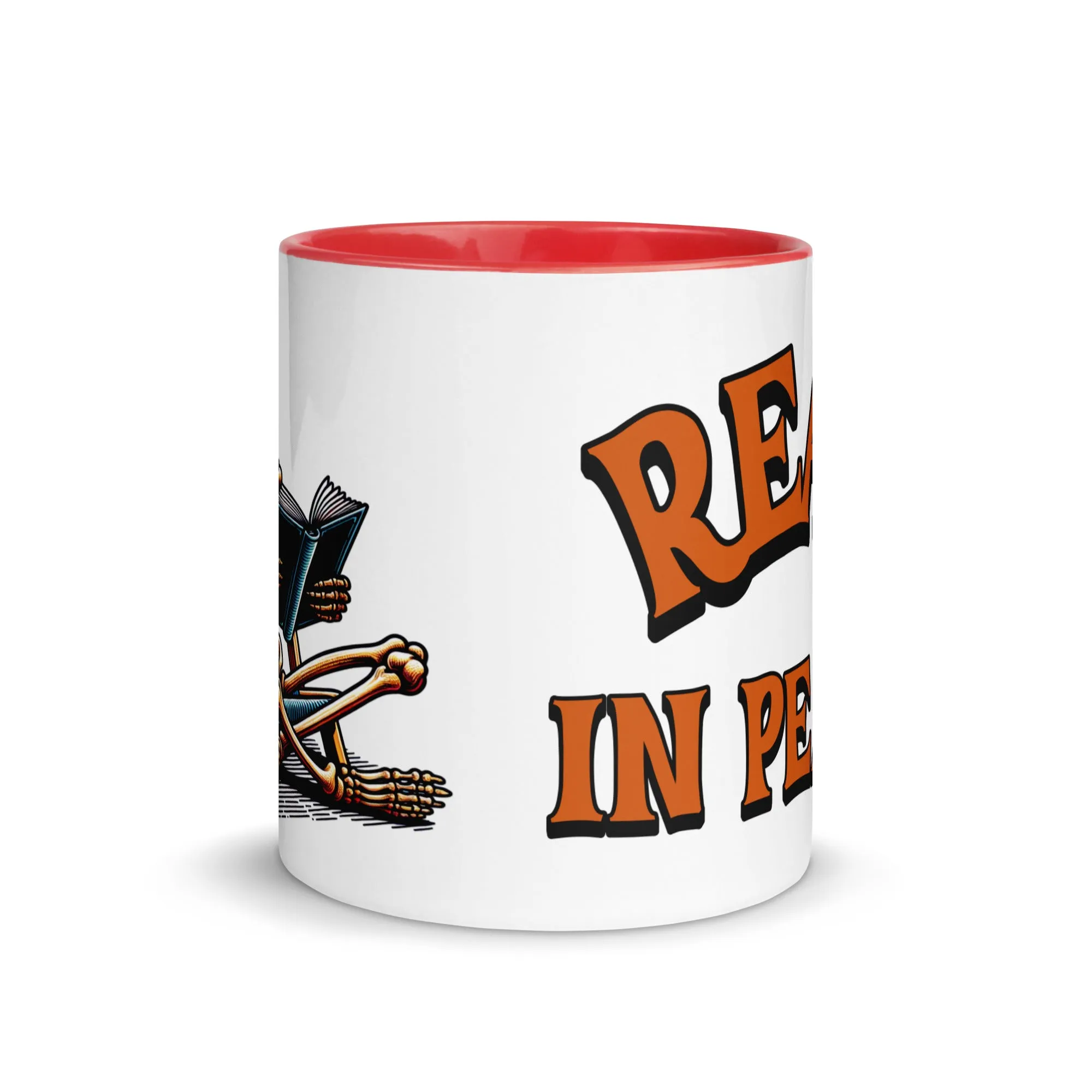 Read in Peace Mug with Colour Inside