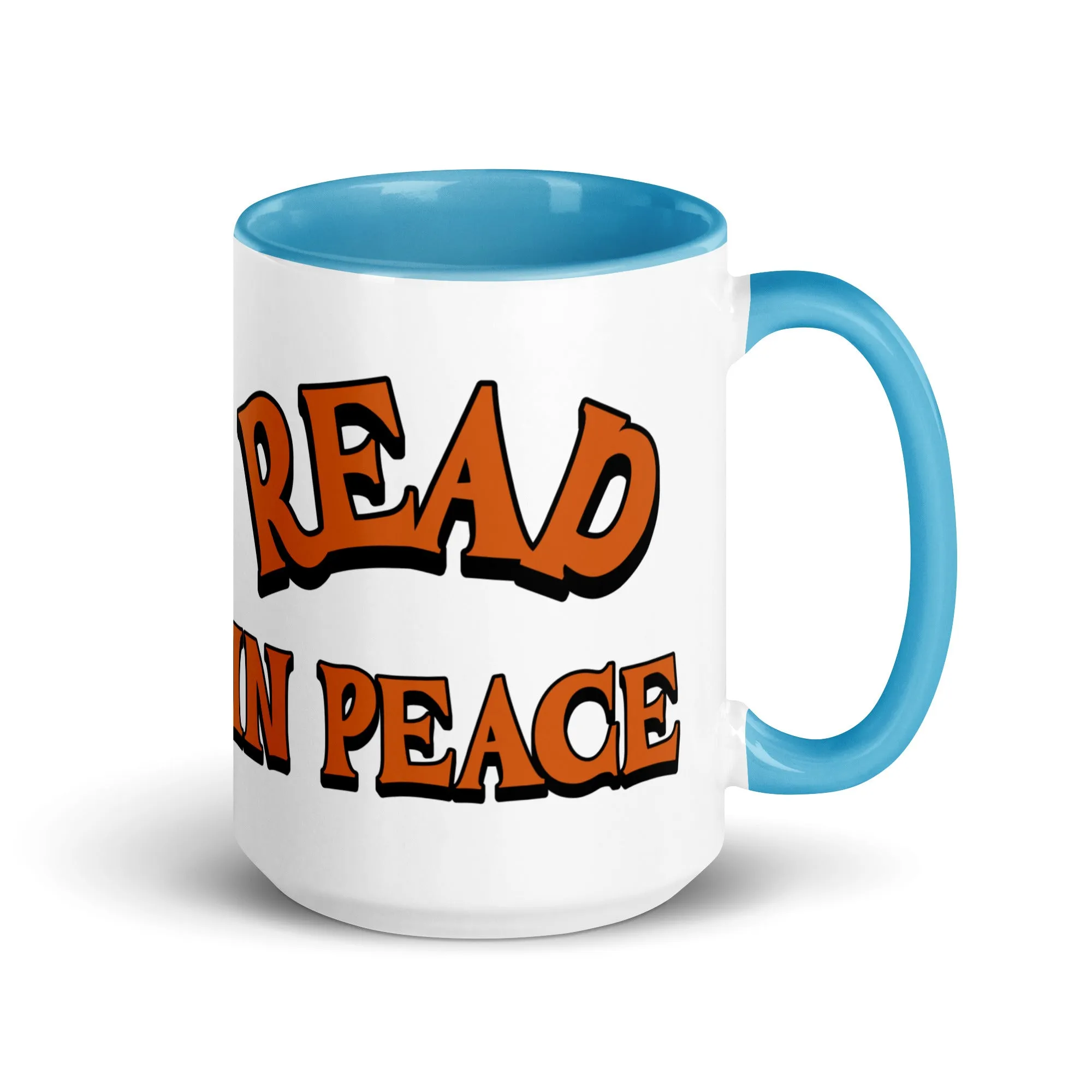 Read in Peace Mug with Colour Inside
