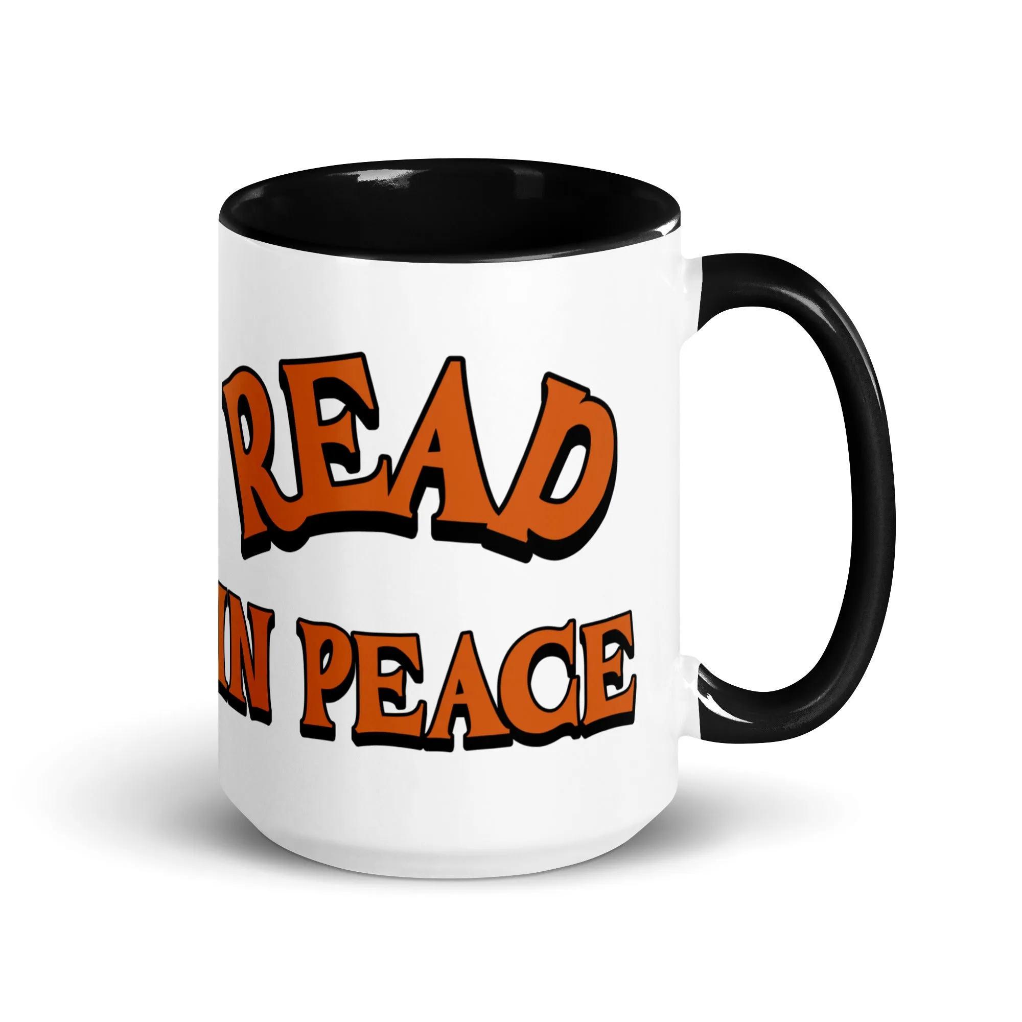 Read in Peace Mug with Colour Inside