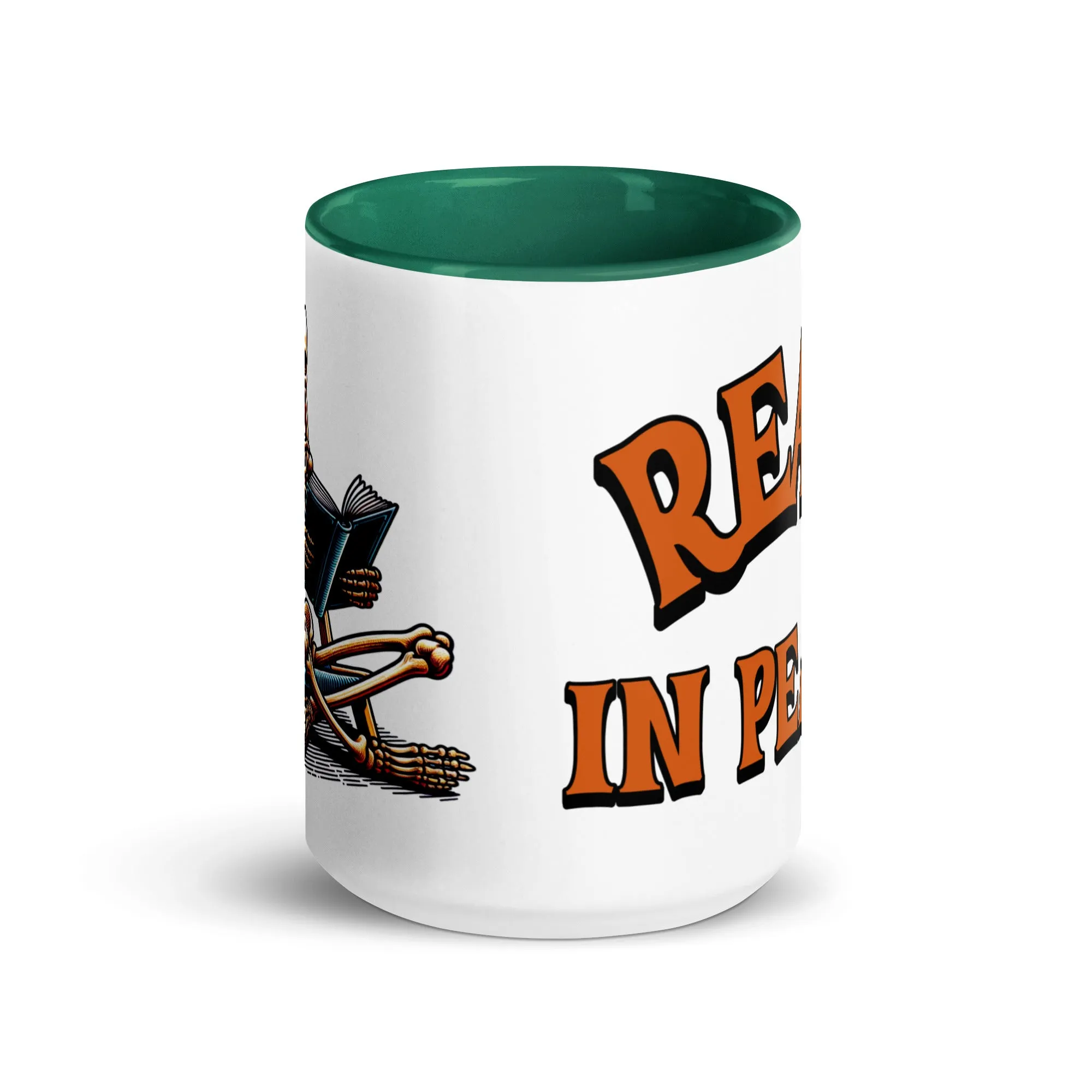 Read in Peace Mug with Colour Inside