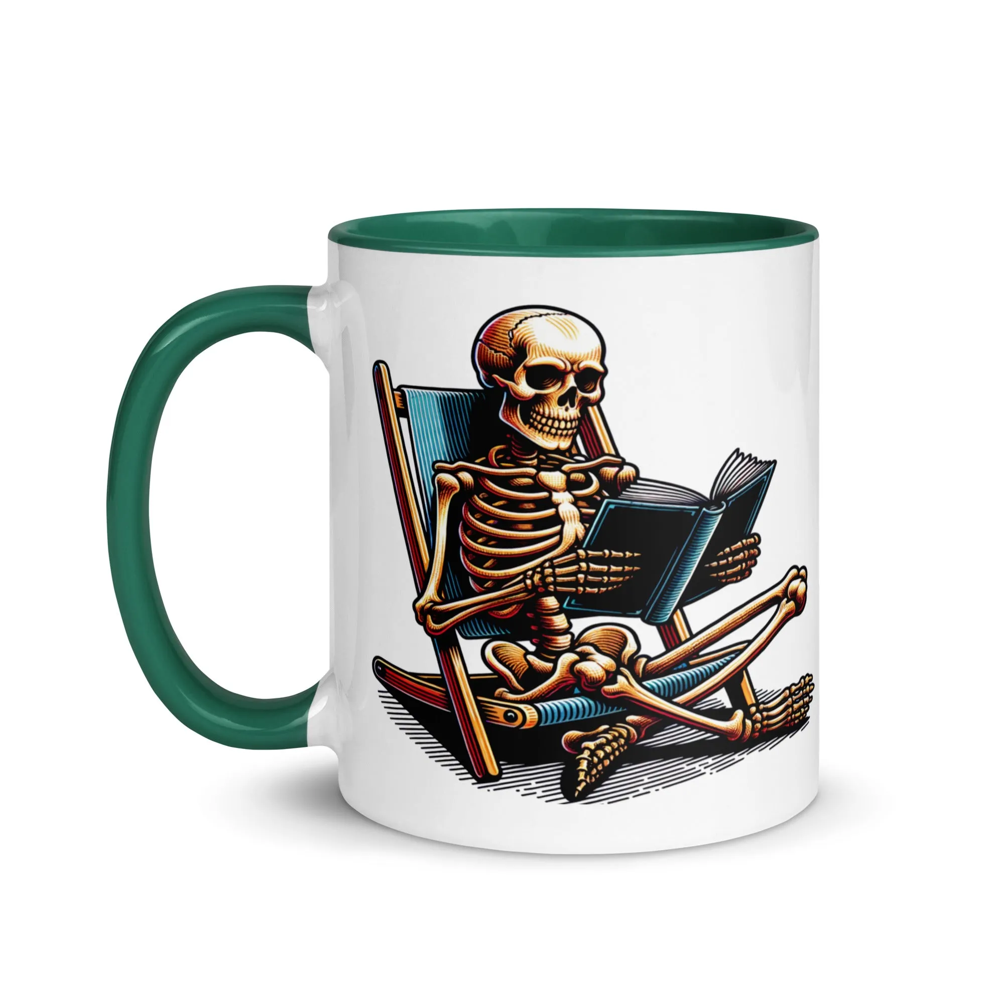 Read in Peace Mug with Colour Inside