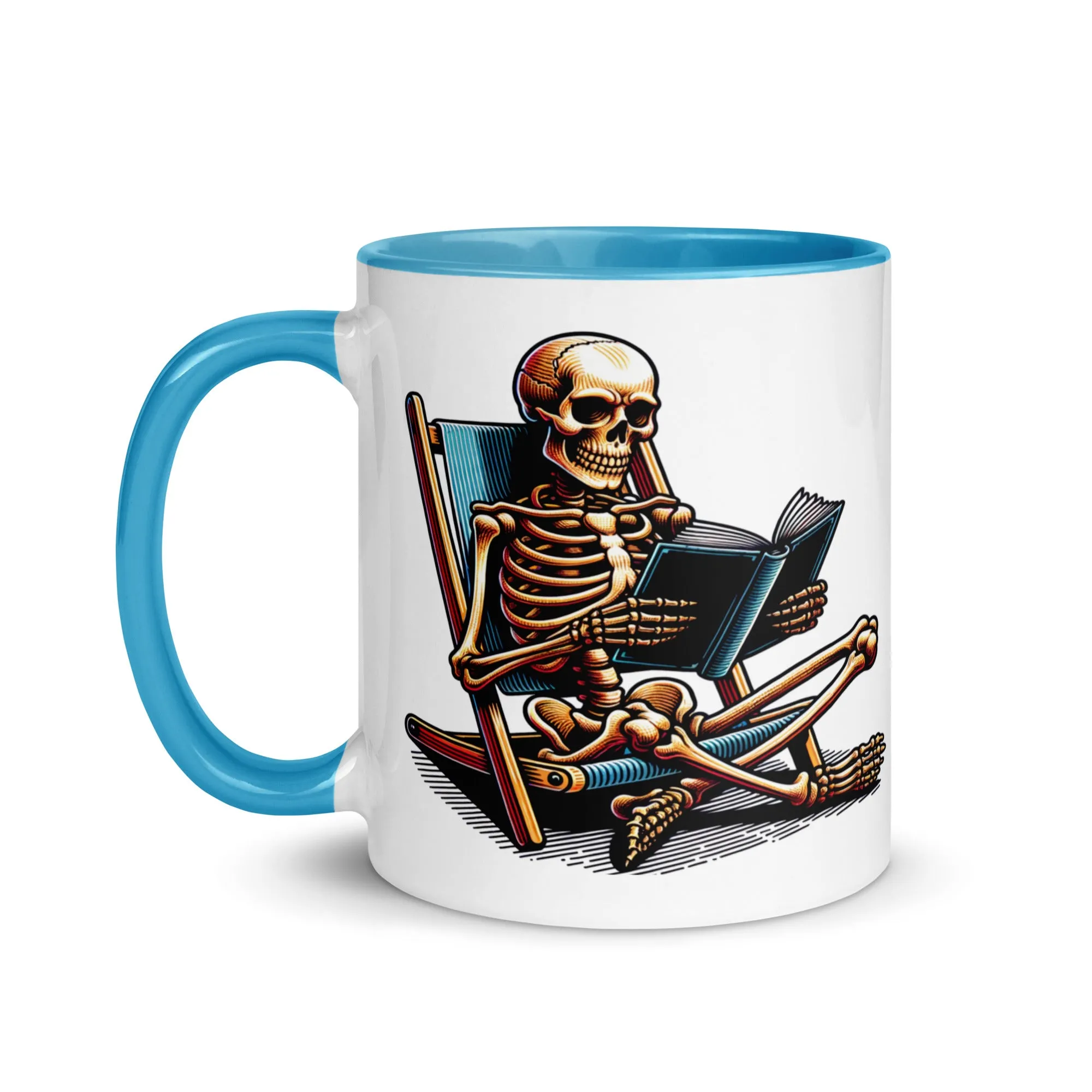 Read in Peace Mug with Colour Inside