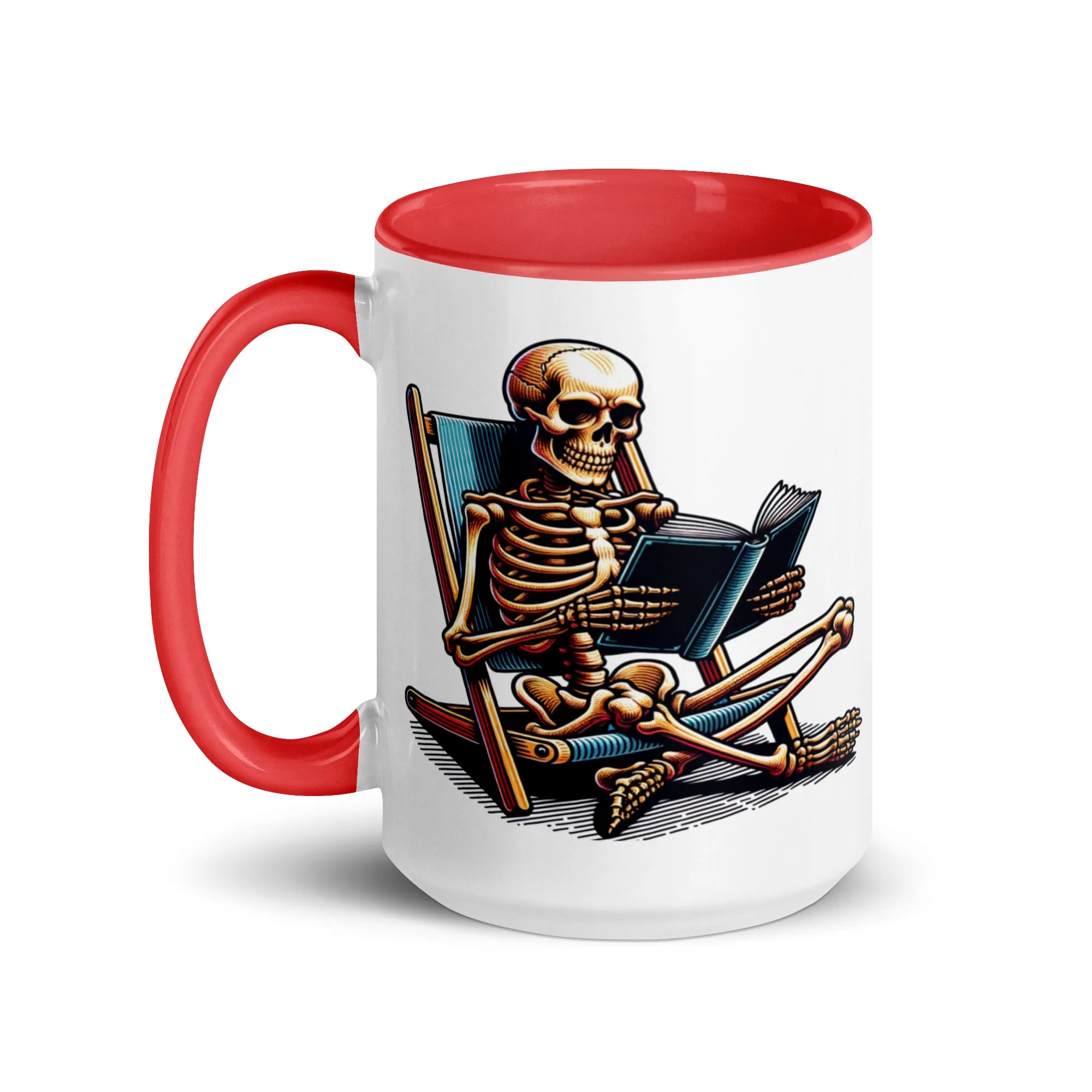 Read in Peace Mug with Colour Inside