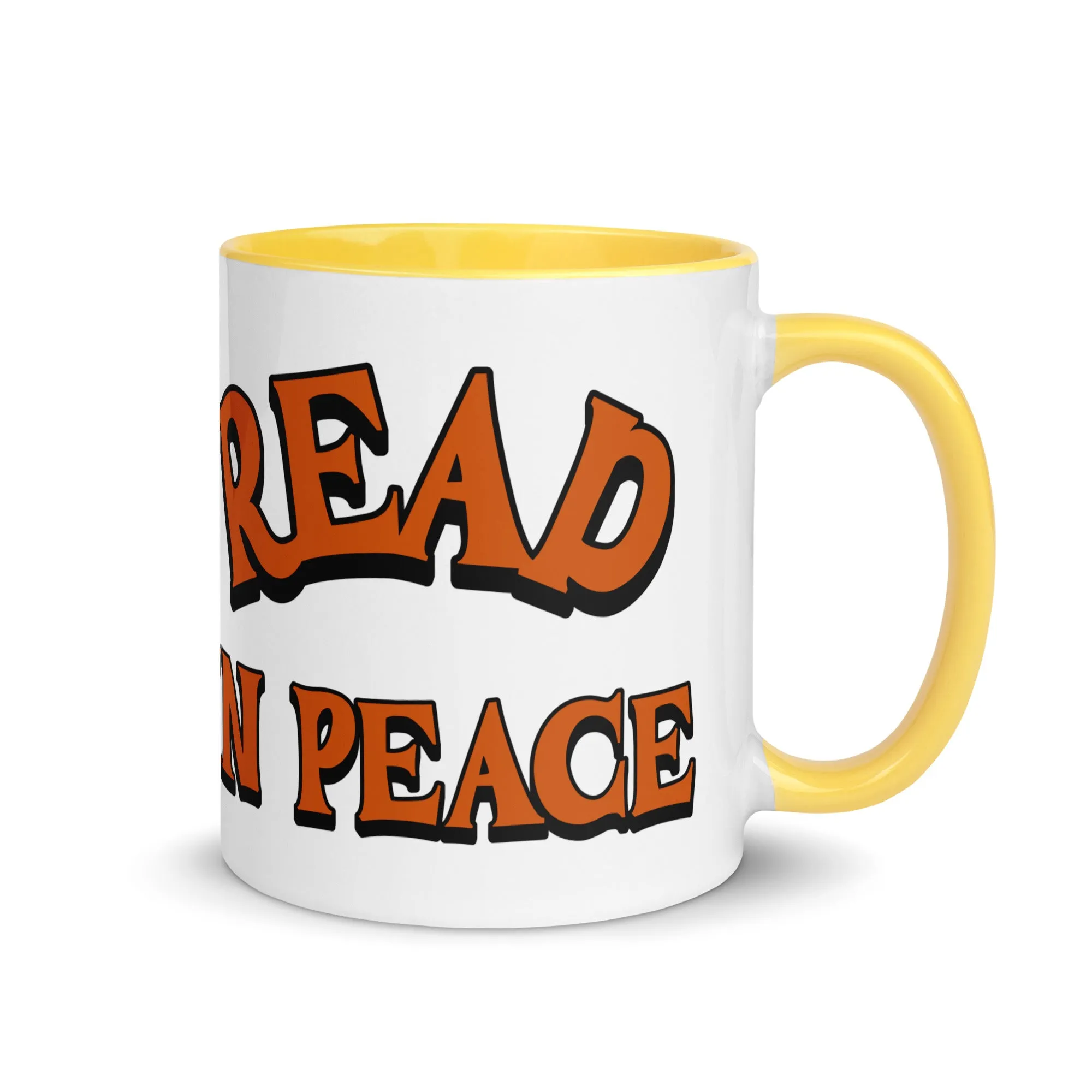 Read in Peace Mug with Colour Inside