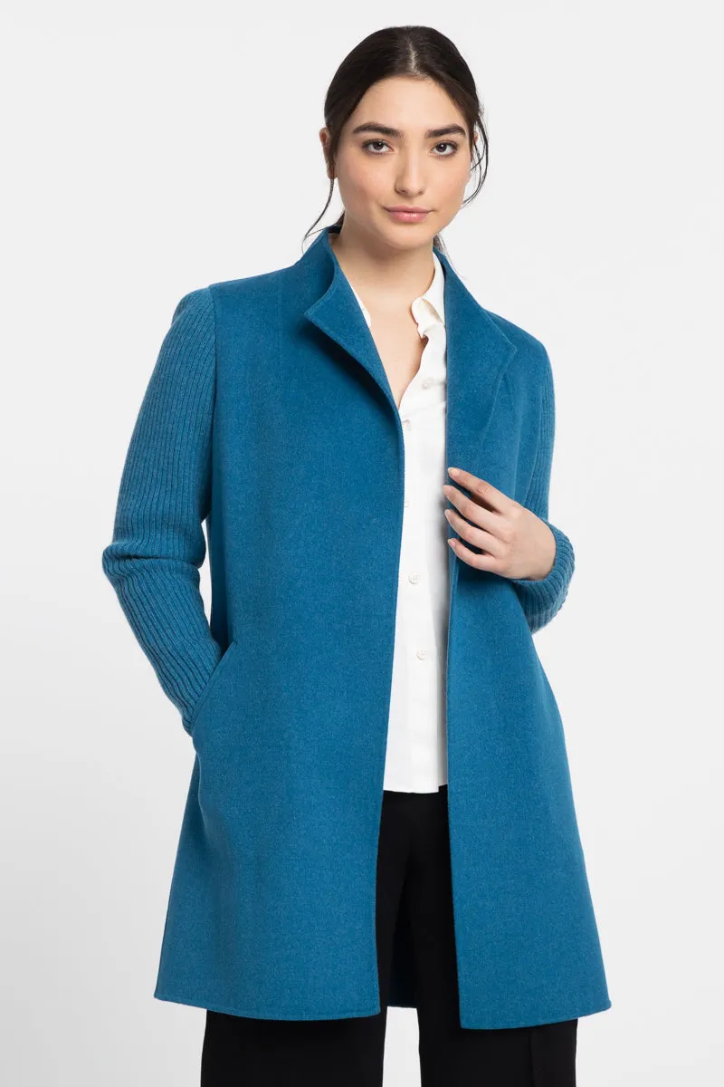 Rib Sleeve Coat By Kinross