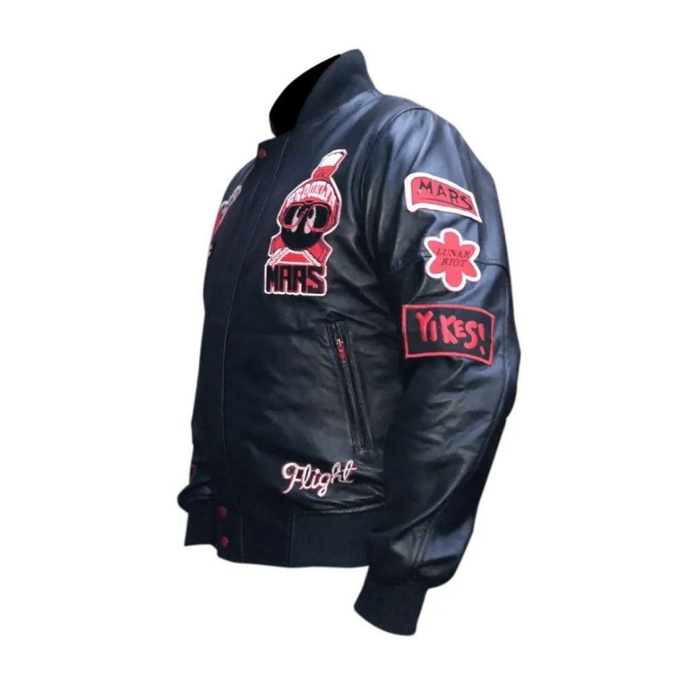 RW Authentic Sheepskin Air Jordan Marvin The Martian Bomber Jacket