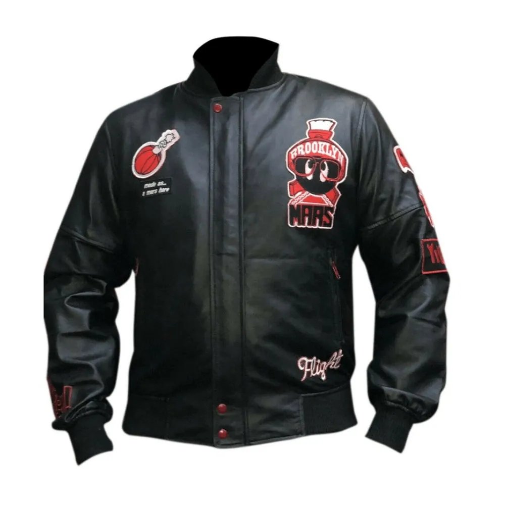 RW Authentic Sheepskin Air Jordan Marvin The Martian Bomber Jacket