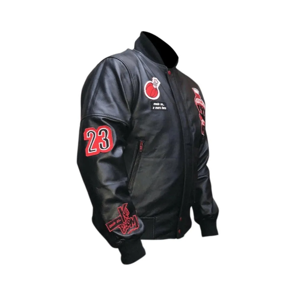 RW Authentic Sheepskin Air Jordan Marvin The Martian Bomber Jacket