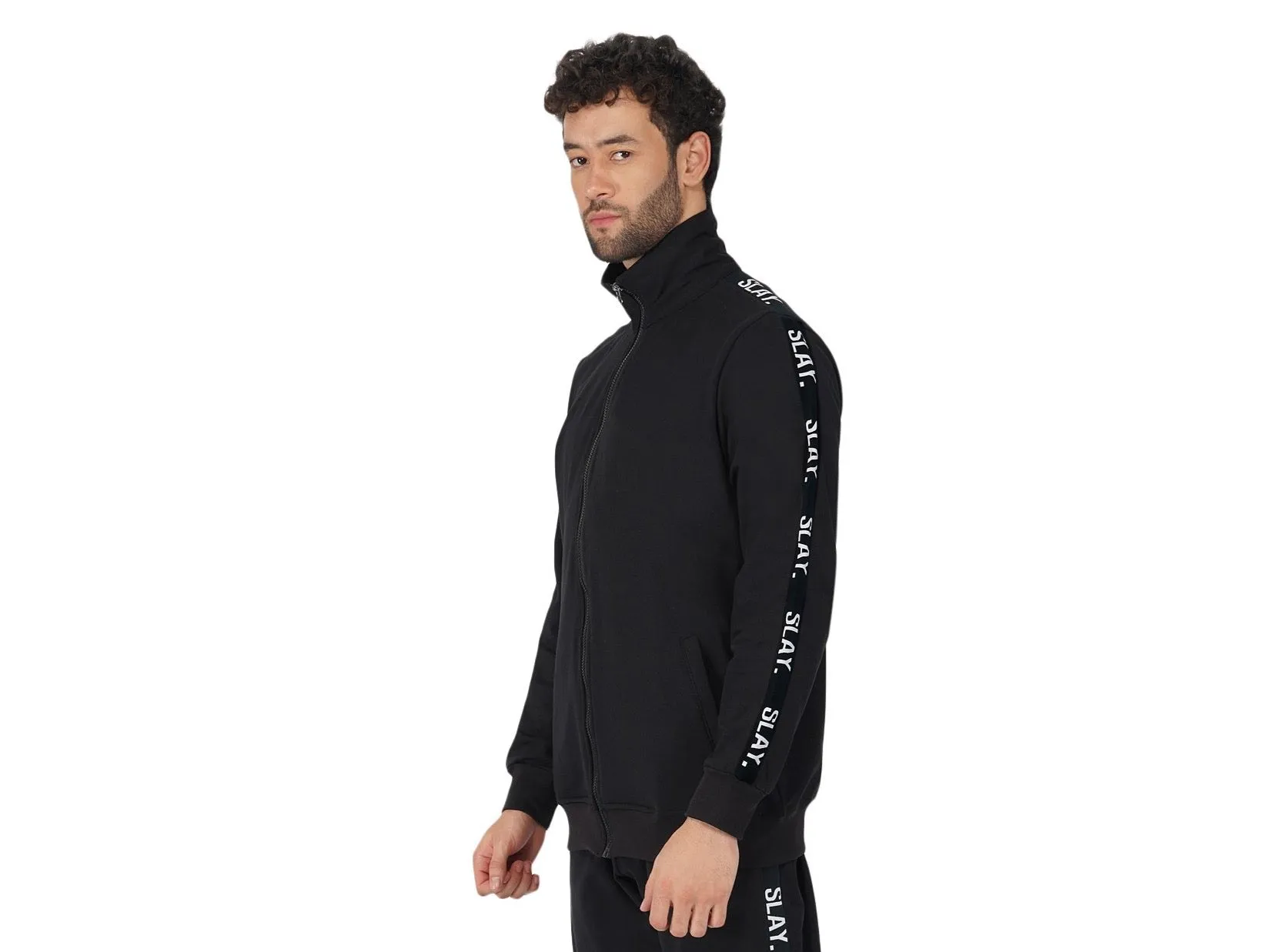 SLAY. Classic Men's Limited Edition Black Bomber Jacket
