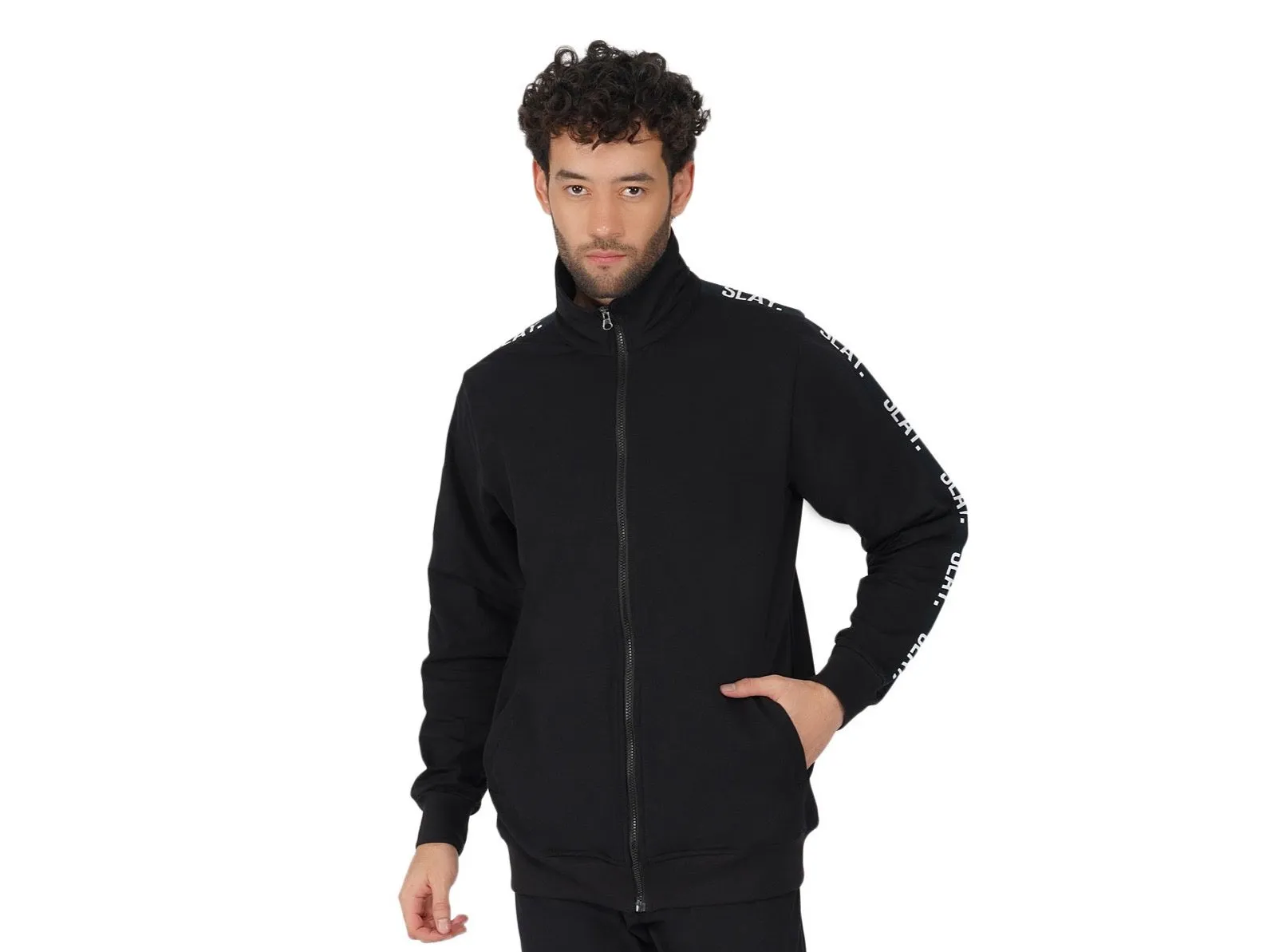 SLAY. Classic Men's Limited Edition Black Bomber Jacket
