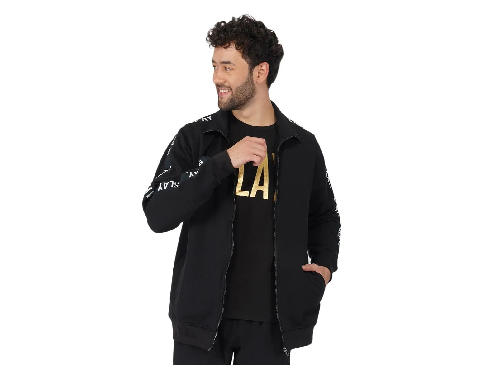 SLAY. Classic Men's Limited Edition Black Bomber Jacket