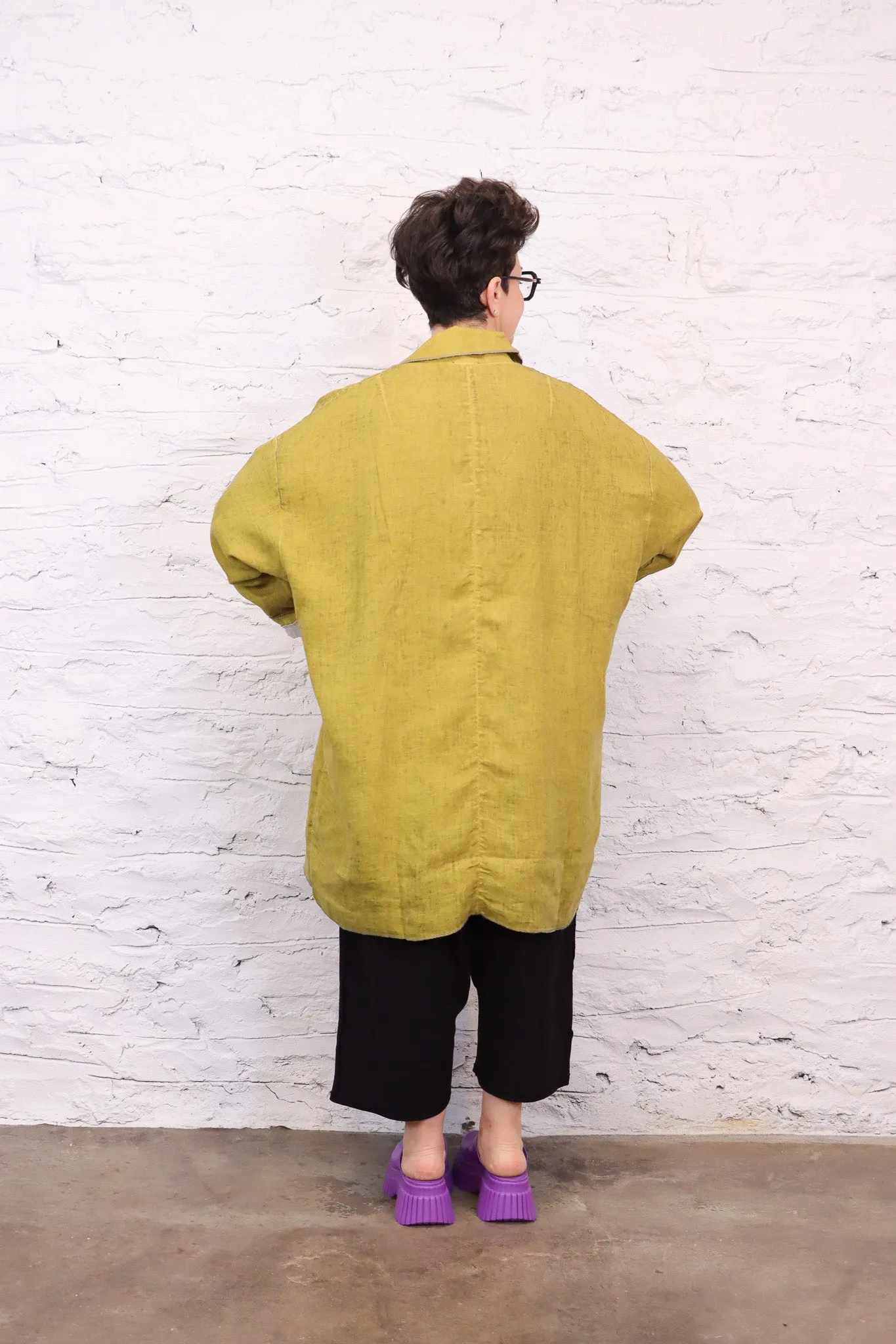 Umit Unal Yellow Linen Coat