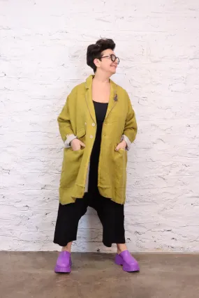 Umit Unal Yellow Linen Coat