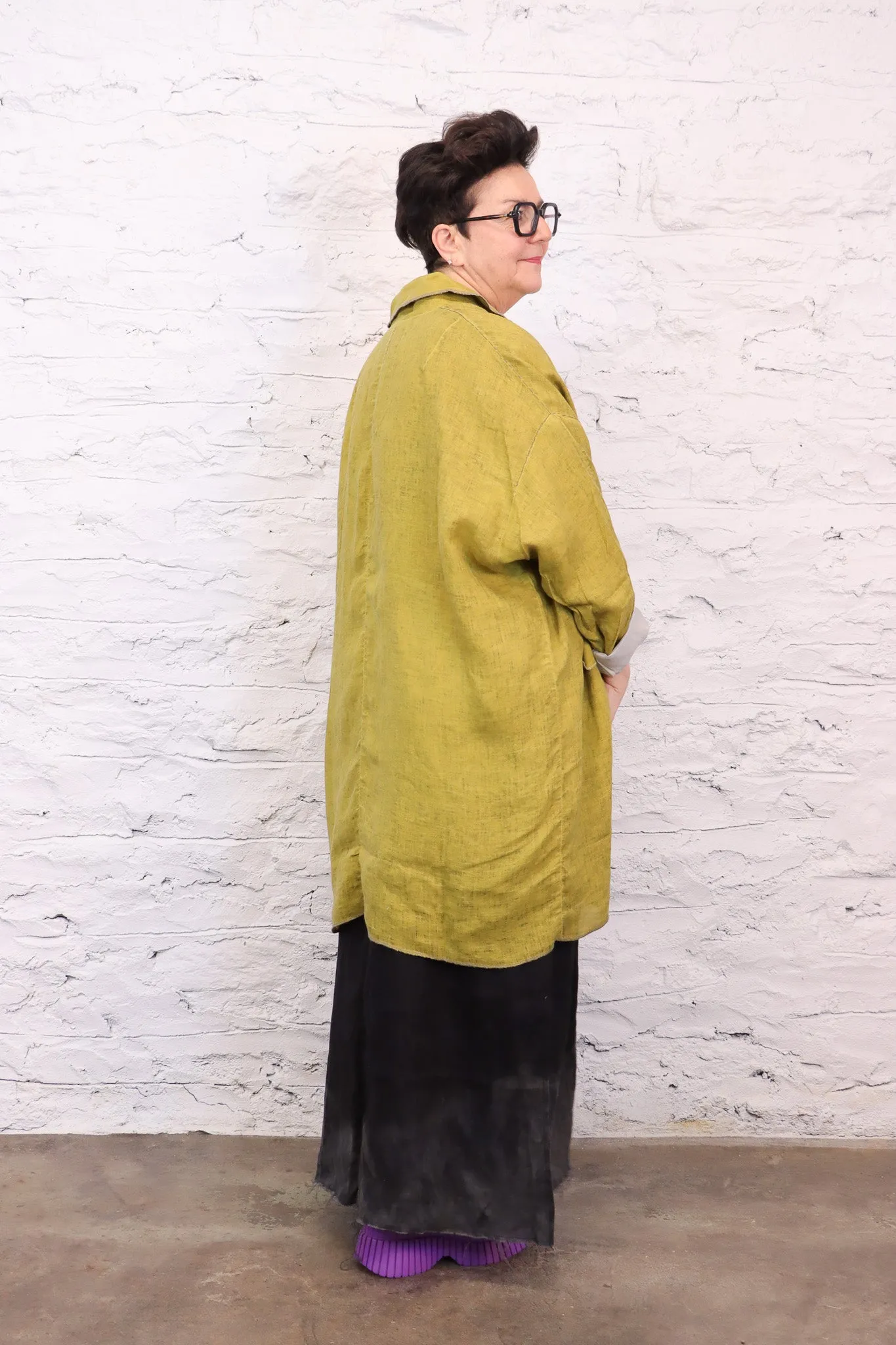 Umit Unal Yellow Linen Coat