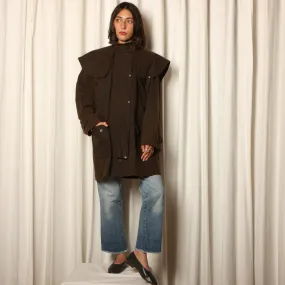 Vintage 80's Australian Oilskin Drover's Trench Coat