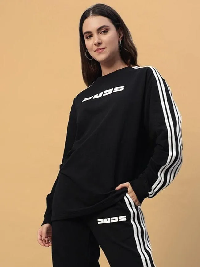 Women's Parka Oversized CO-Ord Set (Black)