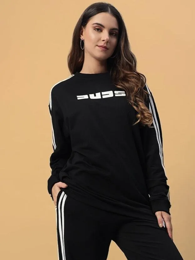 Women's Parka Oversized CO-Ord Set (Black)