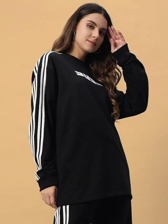 Women's Parka Oversized CO-Ord Set (Black)